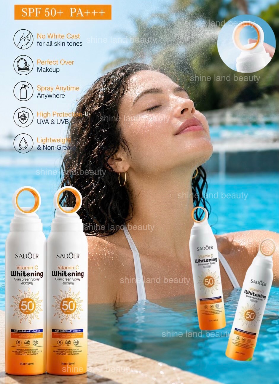 اسپری ضد آفتاب ویتامین سی  SPF50 بی رنگ
